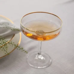 Odyssè Cavaskål Gullkant 2stk 25cl<HADELAND GLASSVERK Hot