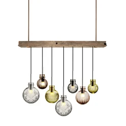 Rav Taklampe Krystallkuler 7stk m/Trebaldakin<HADELAND GLASSVERK Discount