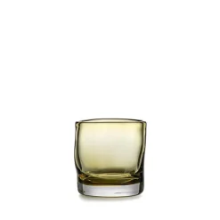 Sine Vase / Lyslykt 12,5 x10,5cm Oliven<HADELAND GLASSVERK Outlet