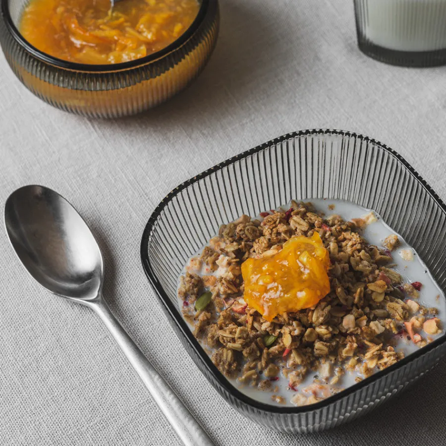 Siri Bolle 13cm Røkgrå 4pk<HADELAND GLASSVERK