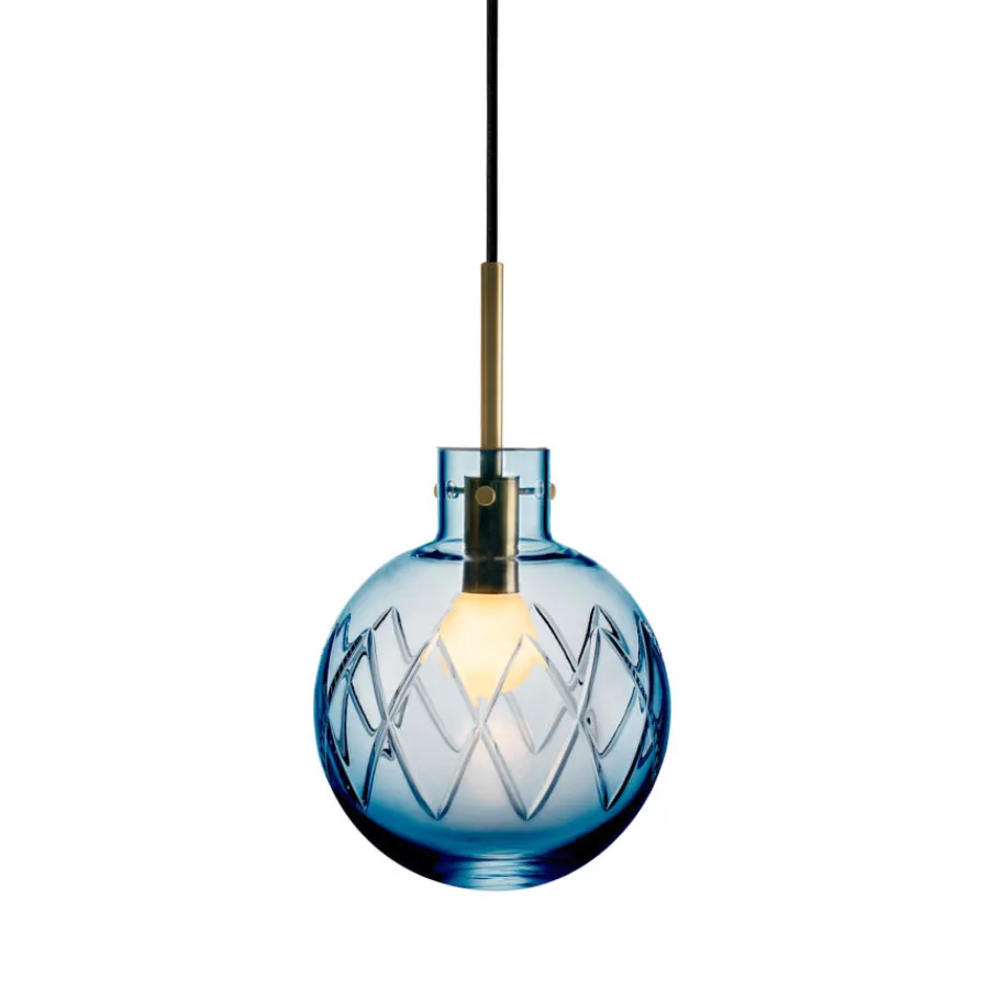 Taklampe Stålblå<HADELAND GLASSVERK Hot