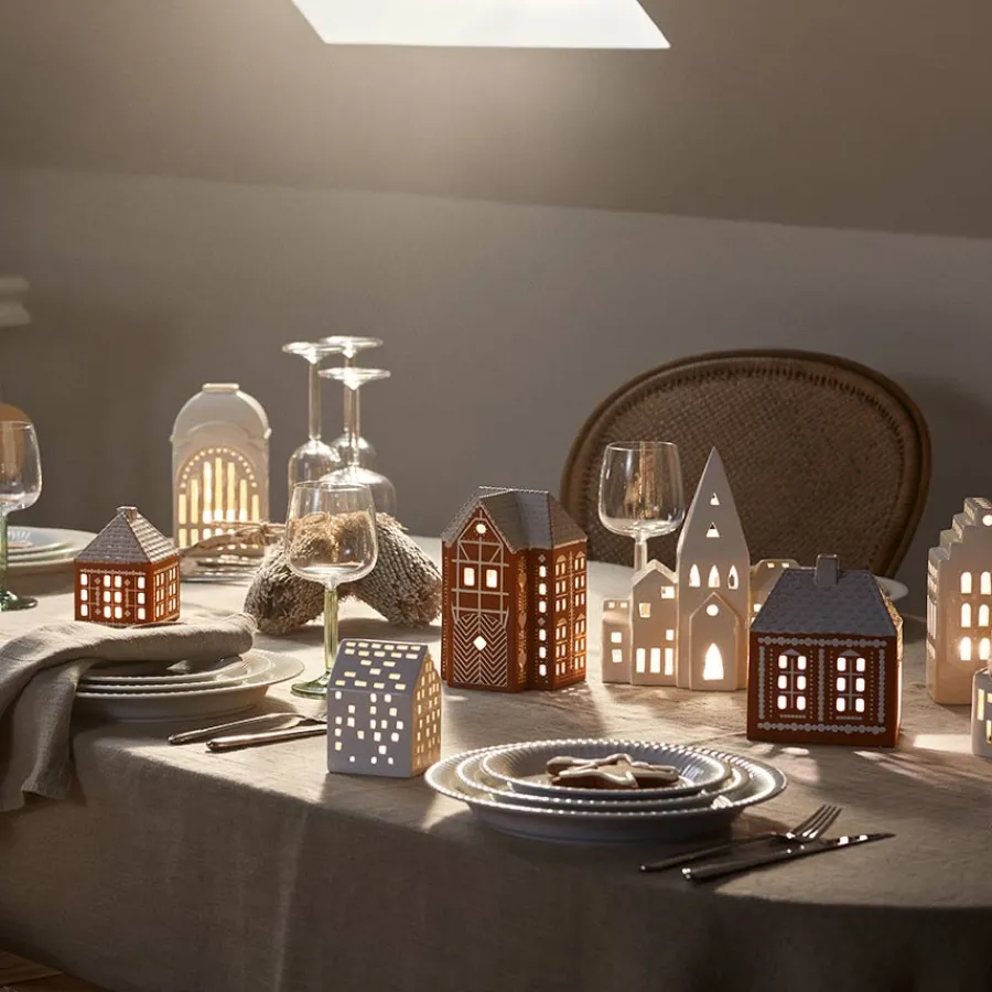 Kähler Gingerbread Lyshus Liten Brun<KÄHLER DESIGN Online