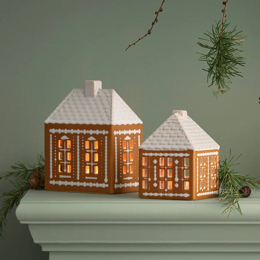 Kähler Gingerbread Lyshus Medium Brun<KÄHLER DESIGN Outlet