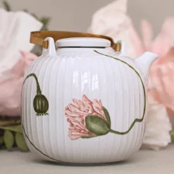 Kähler Hammershøi Poppy Tekanne 1,2L Hvit m/Dekor<KÄHLER DESIGN Online