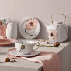 Kähler Hammershøi Poppy Tekanne 1,2L Hvit m/Dekor<KÄHLER DESIGN Online
