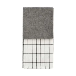 Kjøkkenhåndkle Grå/Rutete 50X70cm 2pk<CHRISTIANIA 1739 Sale