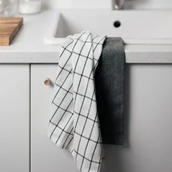 Kjøkkenhåndkle Grå/Rutete 50X70cm 2pk<CHRISTIANIA 1739 Sale