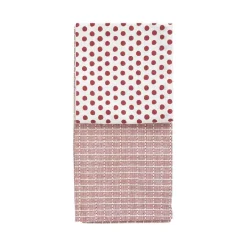 Kjøkkenhåndkle Rød/Mønster 50X70cm 2pk<CHRISTIANIA 1739 Sale