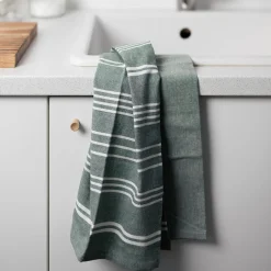 Kjøkkenhåndkle Sort Grønn 50X70cm 2pk<CHRISTIANIA 1739 Clearance