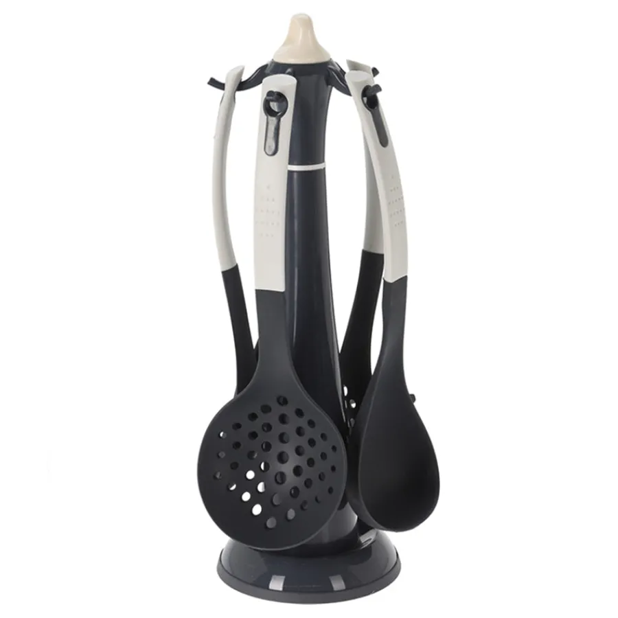 Kjøkkenredskap 5 Deler Med Stativ 31,5cm Grå<BØRSCOMPAGNIET AS Clearance