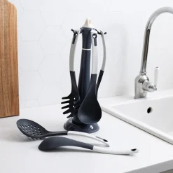 Kjøkkenredskap 5 Deler Med Stativ 31,5cm Grå<BØRSCOMPAGNIET AS Clearance