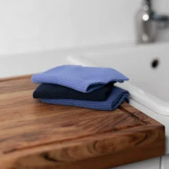 Klut Blåmix Bomull 25x25cm 3pk<CHRISTIANIA 1739 Discount