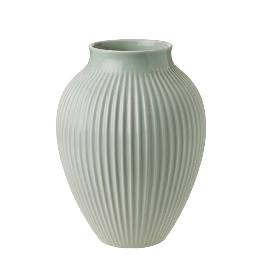 Vase 27cm Riflet Mint<KNABSTRUP KERAMIK Clearance
