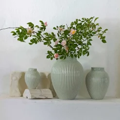 Vase 27cm Riflet Mint<KNABSTRUP KERAMIK Clearance