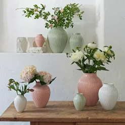 Vase 27cm Riflet Mint<KNABSTRUP KERAMIK Clearance