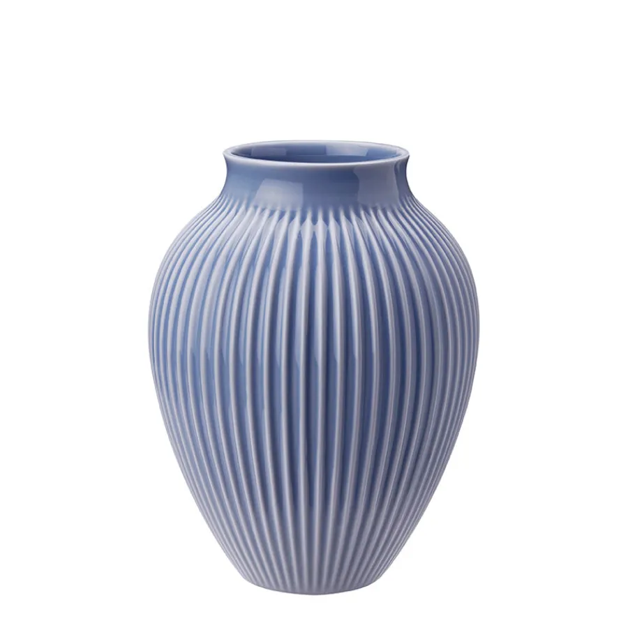 Vase 20cm Riflet Lavendel<KNABSTRUP KERAMIK Best