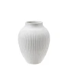 Vase 12,5cm Riflet Hvit<KNABSTRUP KERAMIK Hot