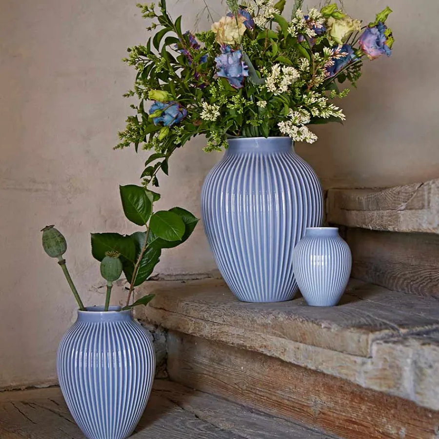 Vase 27cm Riflet Lavendel<KNABSTRUP KERAMIK