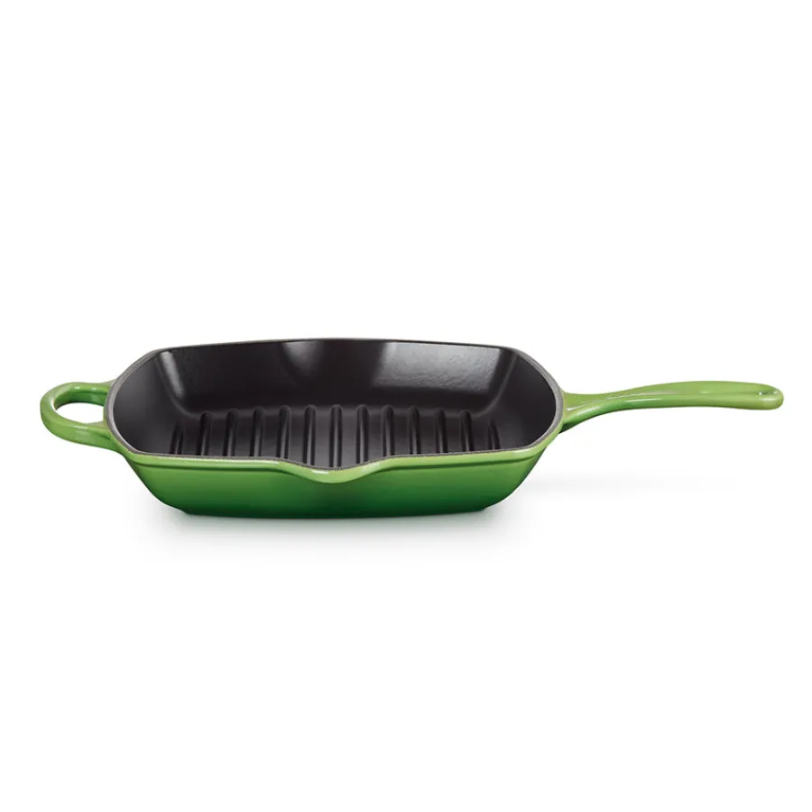 Grillpanne Støpejern 26cm Bamboo Green<LE CREUSET Clearance