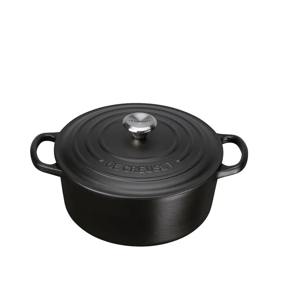 Støpejernsgryte 3,3L/22cm Matte Black<LE CREUSET New
