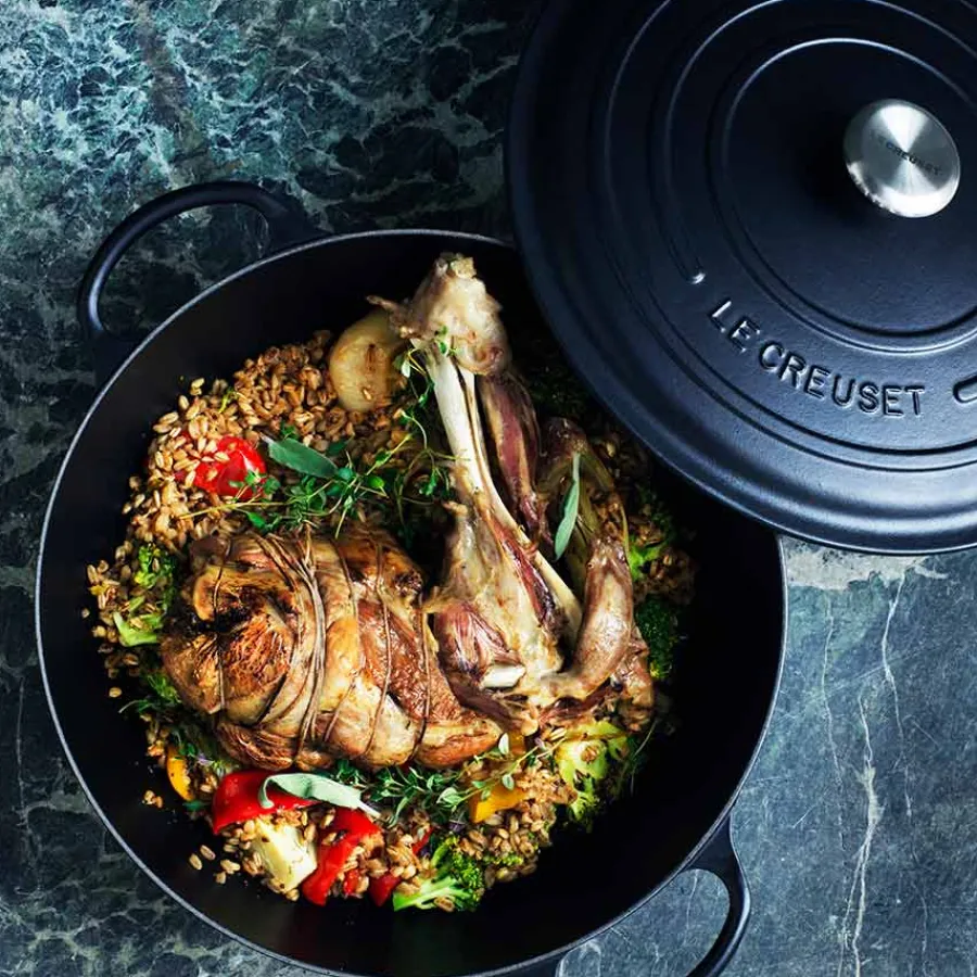 Støpejernsgryte 3,3L/22cm Matte Black<LE CREUSET New