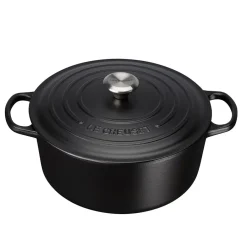 Støpejernsgryte 6,7L/28cm Matte Black<LE CREUSET Discount