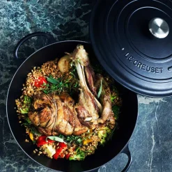 Støpejernsgryte 6,7L/28cm Matte Black<LE CREUSET Discount