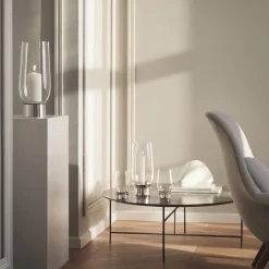 LUMIS FYRFADSSTAGE RUSTRIT STÅL GLAS<GEORG JENSEN