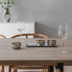 Løve Vinje Fat m/3 Skåler Rustfritt Stål 30cm Sølv<LØVE Sale