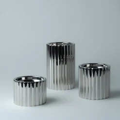 Løve Vinje Telysholder Rustfritt Stål 14cm Sølv<LØVE Best