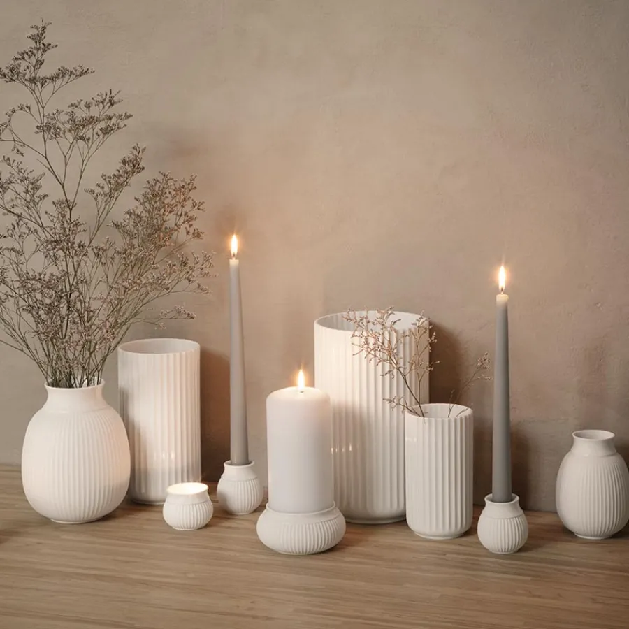 Lyng Porcelæn Vase 25cm Hvit<LYNGBY Best