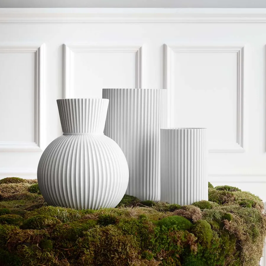 Lyng Porcelæn Vase 25cm Hvit<LYNGBY Best