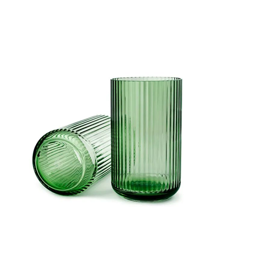 Porcelæn Vase 25cm Grønn Glass<LYNGBY New