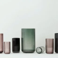 Porcelæn Vase 25cm Grønn Glass<LYNGBY New