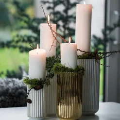 Porcelæn Vase 15,5cm Hvit<LYNGBY Discount