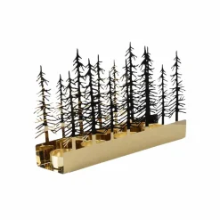 Lysestake 4 Lys Skog Gull 25,5cm x 15,8cm<CHRISTIANIA 1739 Online