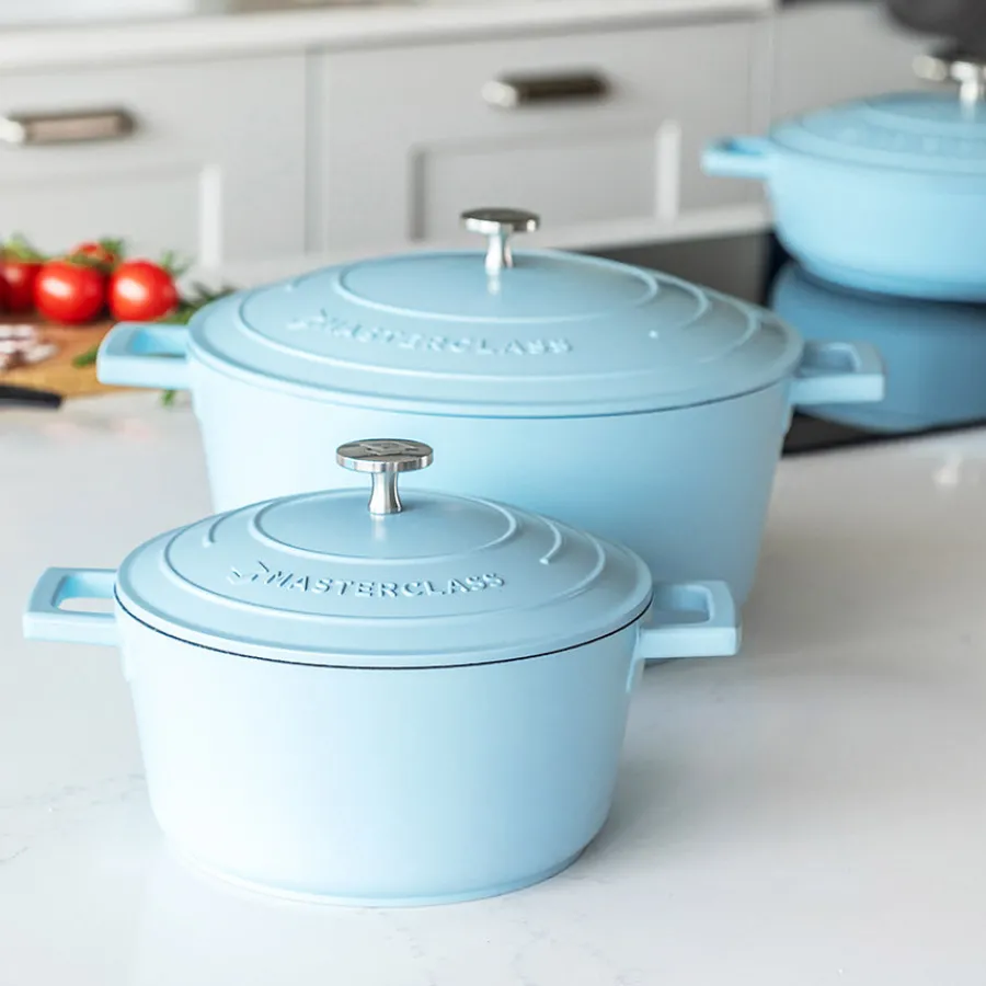 Masterclass Cast Aluminium Gryte 2,4L Himmelblå<Lifetime Brands Europe ltd New
