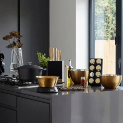 Masterclass Kjøkkenvekt 5kg Sort & Gull<Lifetime Brands Europe ltd Clearance