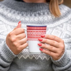MAUD KRUS 2 PK RØD/BLÅ M/GAVE ESKE<PORSGRUNDS PORSELÆNSFABRIK Clearance