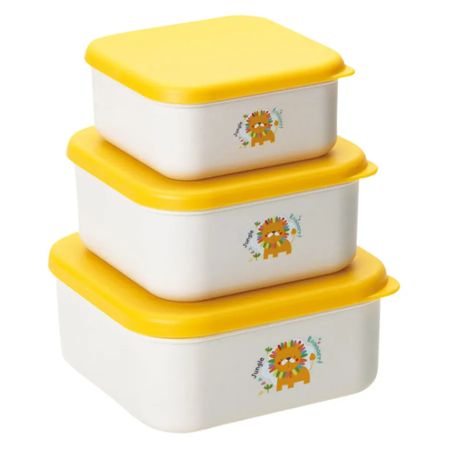 Play Oppbevaringsbokser 3 stk RPET Løve<MINIS