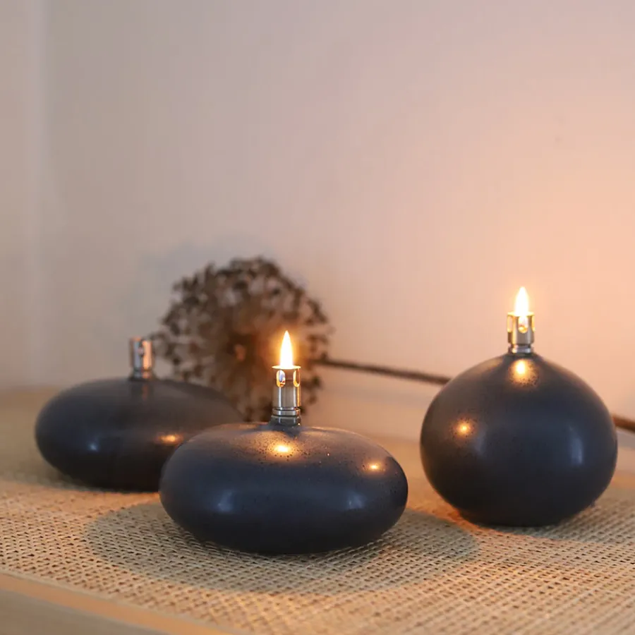 Nordic Living Oljelampe 11,5 x 10cm Blå<PORSGRUNDS PORSELÆNSFABRIK Best