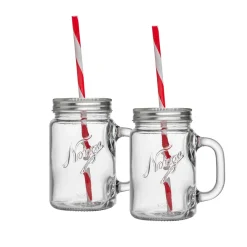 Norgesglass Seidel Glass 2pk m/Sugerør<NORGESGLASSET Sale