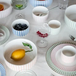 Abby Skål 12cm Blå m/Gullkant<NOVA Online