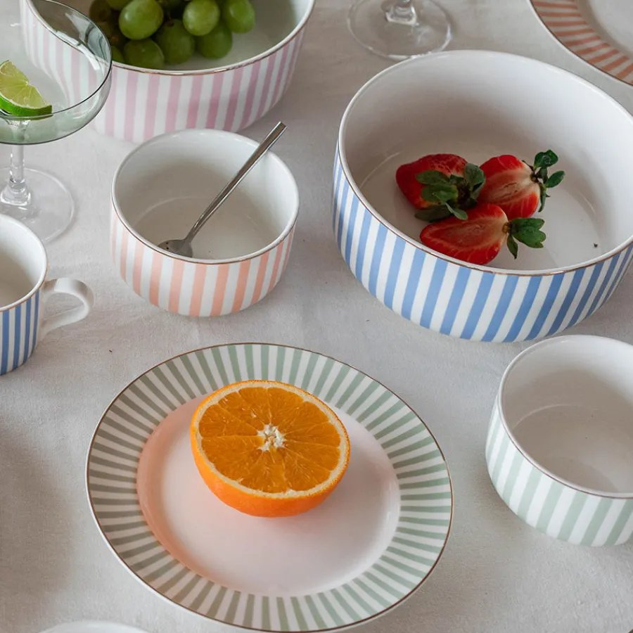 Abby Skål 12cm Oransje m/Gullkant<NOVA Outlet