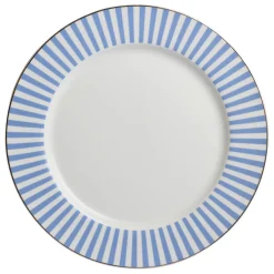 Abby Tallerken 26cm Blå m/Gullkant<NOVA Outlet