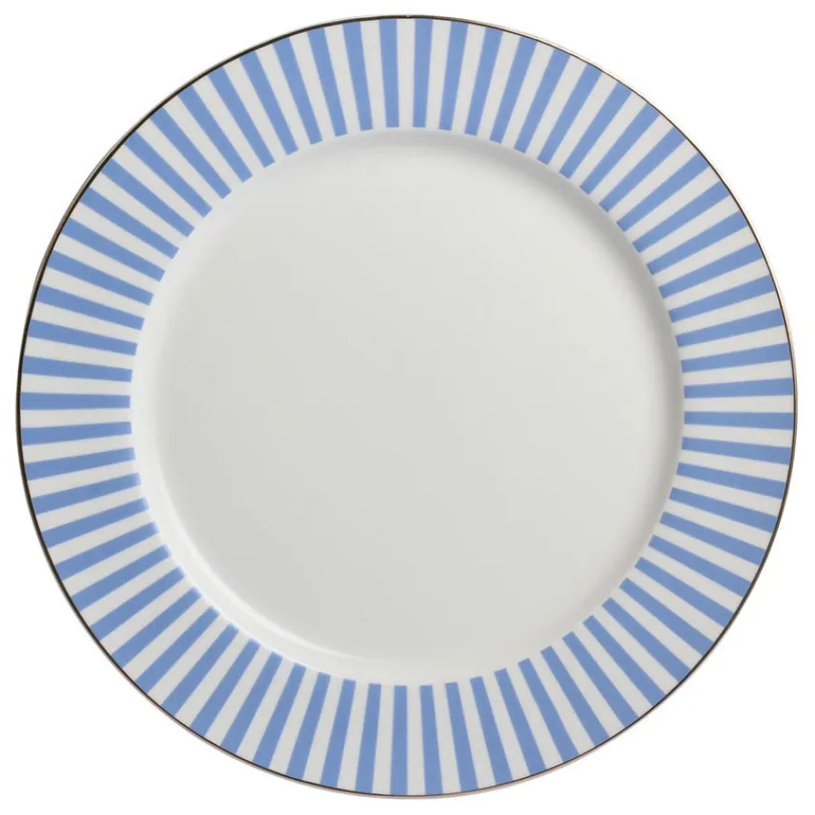 Abby Tallerken 26cm Blå m/Gullkant<NOVA Outlet
