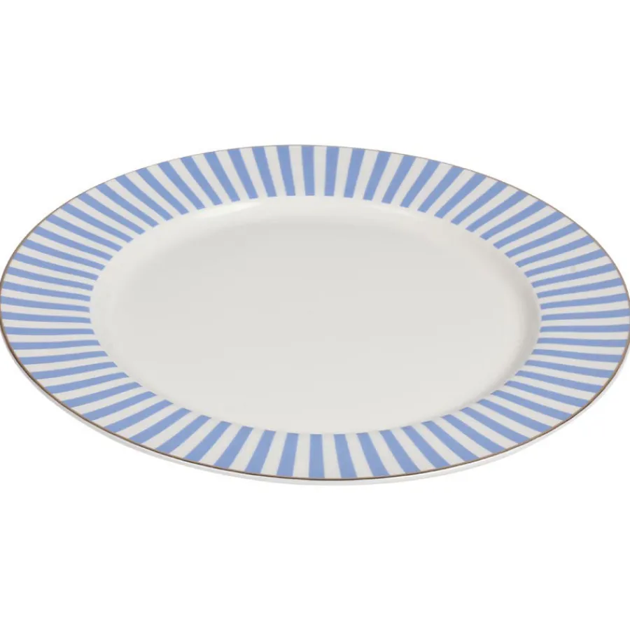 Abby Tallerken 26cm Blå m/Gullkant<NOVA Outlet