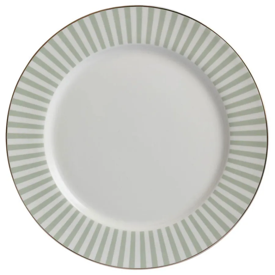 Abby Tallerken 26cm Grønn m/Gullkant<NOVA Discount