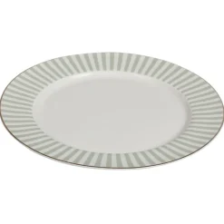 Abby Tallerken 26cm Grønn m/Gullkant<NOVA Discount