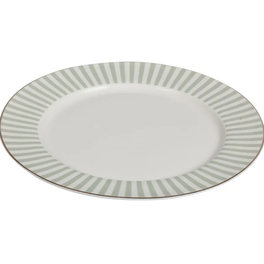 Abby Tallerken 26cm Grønn m/Gullkant<NOVA Discount